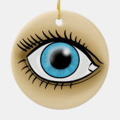 青い目アイコン セラミックオーナメント (裏面)