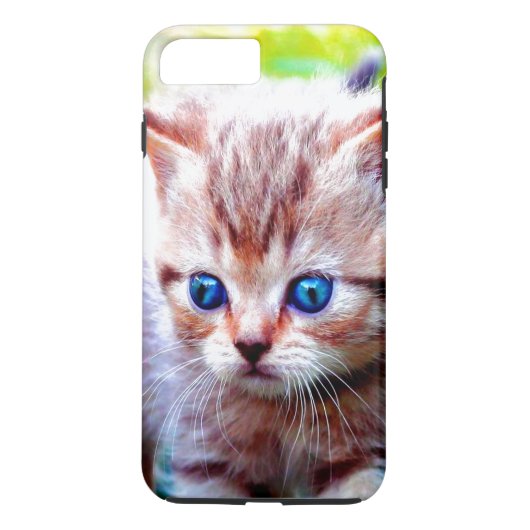 青い目ストライプのの子猫 Case-Mate iPhoneケース (裏面)