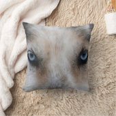 青い目ハスキーな犬の写真の装飾用クッション クッション (ブランケット)