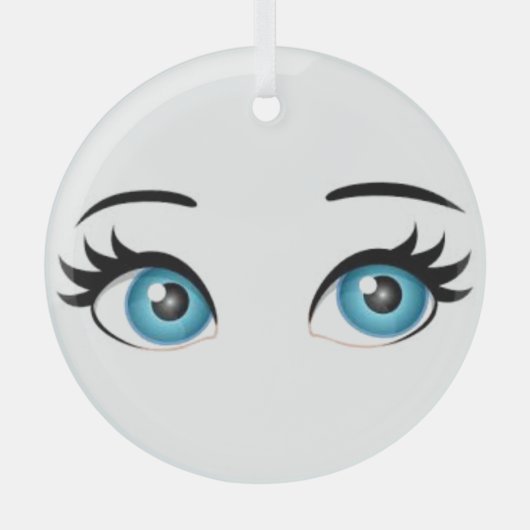 青い目付きのガラスオーナメント ガラスオーナメント (正面)