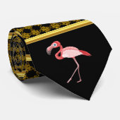 青い目数々のをしたピンク色のフラミンゴ ネクタイ (ロール)