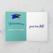 青い目盛りキャップ – おめでとうフランスの カード (内部)