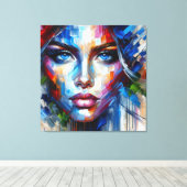 青い目 キャンバスプリント (インサイチュ (ウッドフロア))