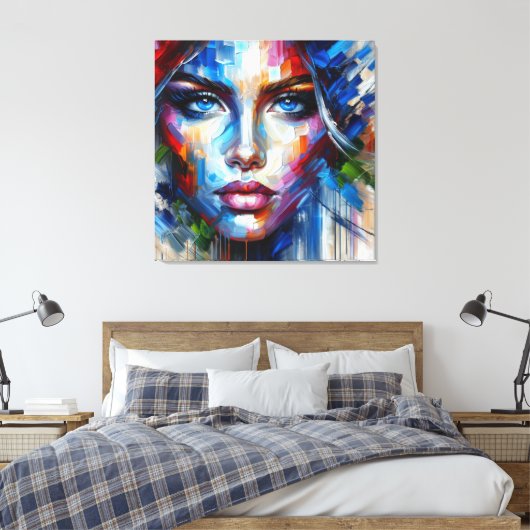 青い目 キャンバスプリント (インサイチュ (寝室))