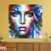 青い目 キャンバスプリント (インサイチュ (リビング))