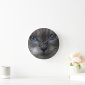 青い目 ラウンド壁時計 (ホーム)