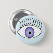 青い目 缶バッジ (正面&裏面)