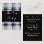 青い真珠のビーズのジュエリーの名刺 名刺 (正面/裏面)