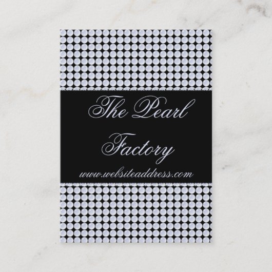 青い真珠のビーズのジュエリーの名刺 名刺 (正面)