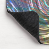 青い真珠または金属の渦巻きにベージュ マウスパッド (コーナー)