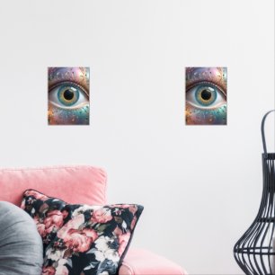 青い眼球フラクタル・アート