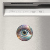 青い眼球フラクタル・アート マグネット (インサイチュ (食洗機))