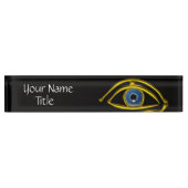 青い眼科医、黒い眼科医の眼の記号 デスクネームプレート (正面)