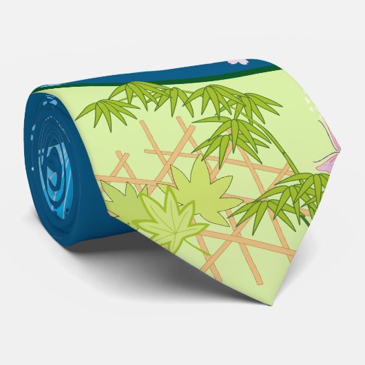 青い着物 ネクタイ (ロール)