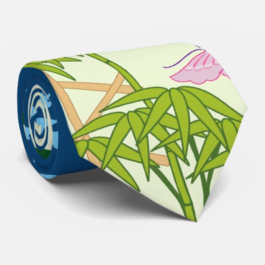 青い着物 ネクタイ (ロール)