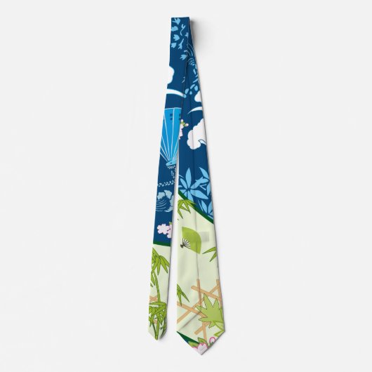 青い着物 ネクタイ (裏面)