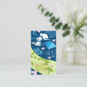 青い着物 名刺 (スタンド正面)