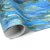 青い睡蓮素晴らし画 ラッピングペーパー (ロールコーナー)