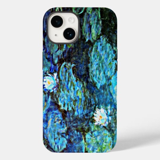 青い睡蓮素晴らし、絵画芸術 Case-Mate iPhoneケース (裏面)