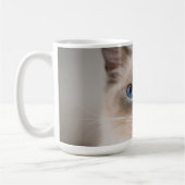 青い瞳のラグドール‎猫 コーヒーマグカップ (左)