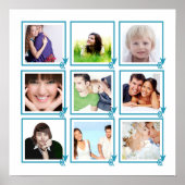 青い矢印で写真をフレームInstagram ポスター (正面)