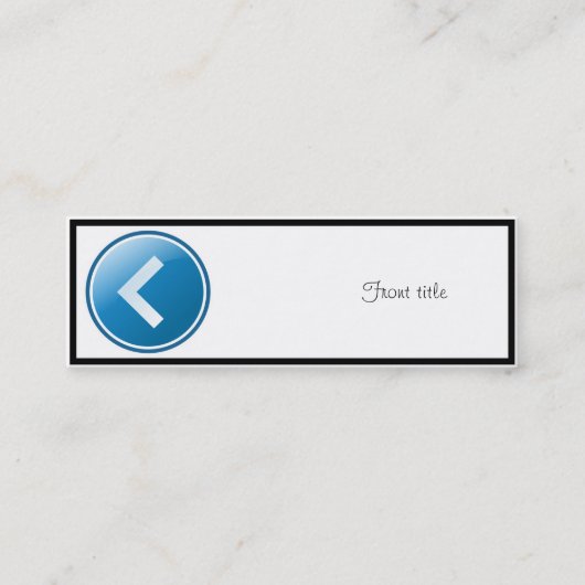青い矢印ボタン – 離れ スキニー名刺 (正面)