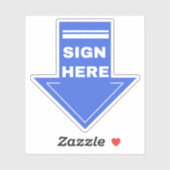 青い矢印 シール (シート)