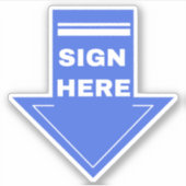 青い矢印 シール (正面)