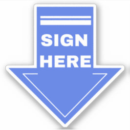 青い矢印 シール