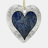 青い石の大理石パターン セラミックオーナメント (右)