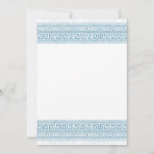 青い石の要素を取り入れた還暦パーティー 招待状 (裏面)