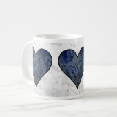 青い石の霜降り模様 コーヒーマグカップ (正面左)