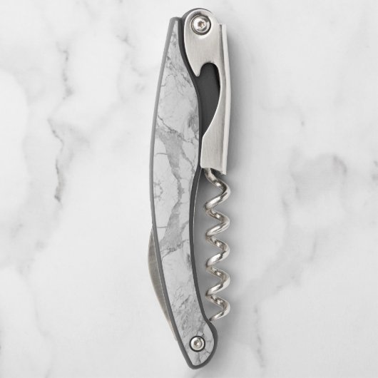 青い石の霜降り模様 ソムリエナイフ (裏面)