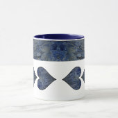 青い石の霜降り模様 マグカップ (中央)