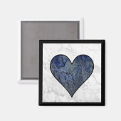 青い石の霜降り模様 マグネット (正面/裏面)