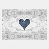 青い石の霜降り模様 ラッピングペーパーシート (正面2)