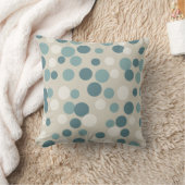 青い砂のドット枕 クッション (ブランケット)