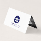 青い砂ドル、写真は日付カードを保存 名刺 (裏面)