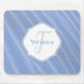 青い砂リップルパーソナライズされたマウスパッド マウスパッド (正面)