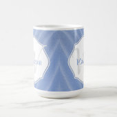 青い砂リップルパーソナライズのマグカップ コーヒーマグカップ (中央)