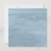 青い砂漠のサボテンの花のリース ブライダルシャワー 招待状 (裏面)