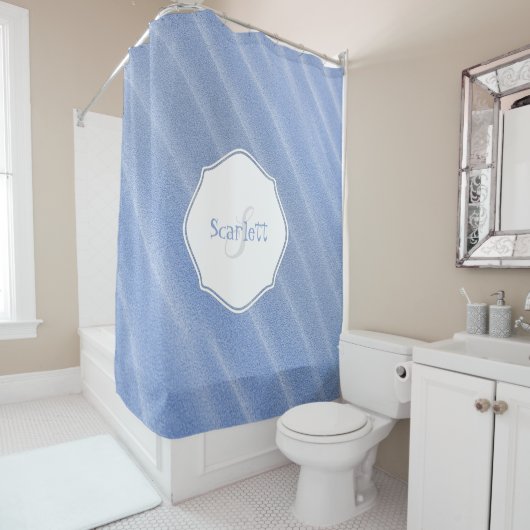 青い砂紋のシャワパーソナライズされたーカーテン シャワーカーテン (インサイチュ)