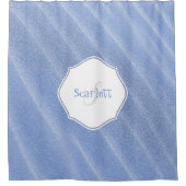 青い砂紋のシャワパーソナライズされたーカーテン シャワーカーテン (正面)