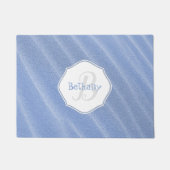 青い砂紋のドパーソナライズされたアマット ドアマット (正面)