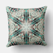 青い砂質上のソフトグロー、万華鏡のように千変万化するパターン星 クッション (裏面)