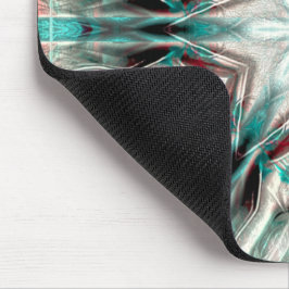 青い砂質上のソフトグロー、万華鏡のように千変万化するパターン星 マウスパッド