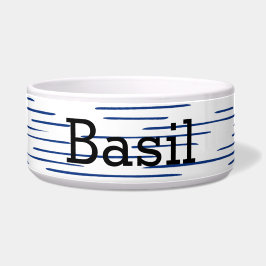 青い破線ペットボウル ボウル