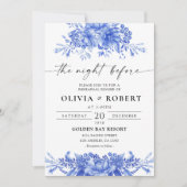 青い磁器のフローラシノワズリー前夜 招待状 (正面)