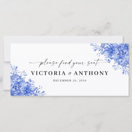 青い磁器の結婚フローラの表の看板 (正面)