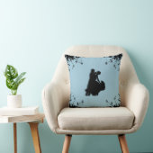 青い社交ダンスのダンサー クッション (椅子)